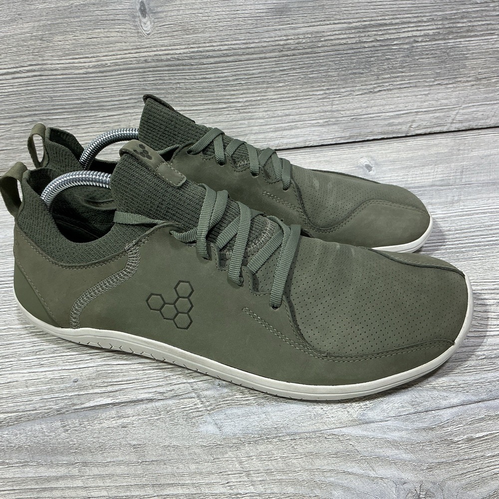 Men's Vivobarefoot Primus Knit Lux II EU Size 44 US Size 11 Green Leather Shoes
